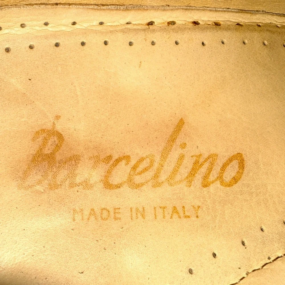 Barcelino Handmade Italian Leather Cap Toe Shoes Burgundy/Black |10M |Vero Cuoio